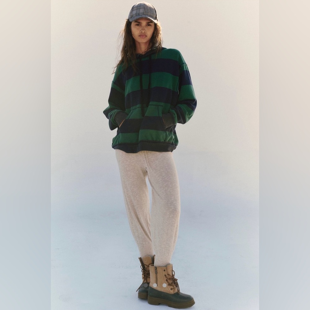 Free People Sila Sweater Pants in Oatmeal Sands Neutral Combo